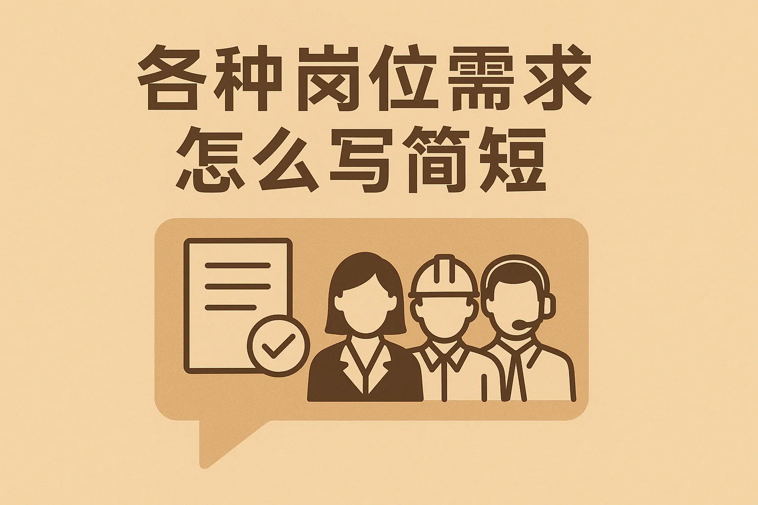 各种岗位需求怎么写简短