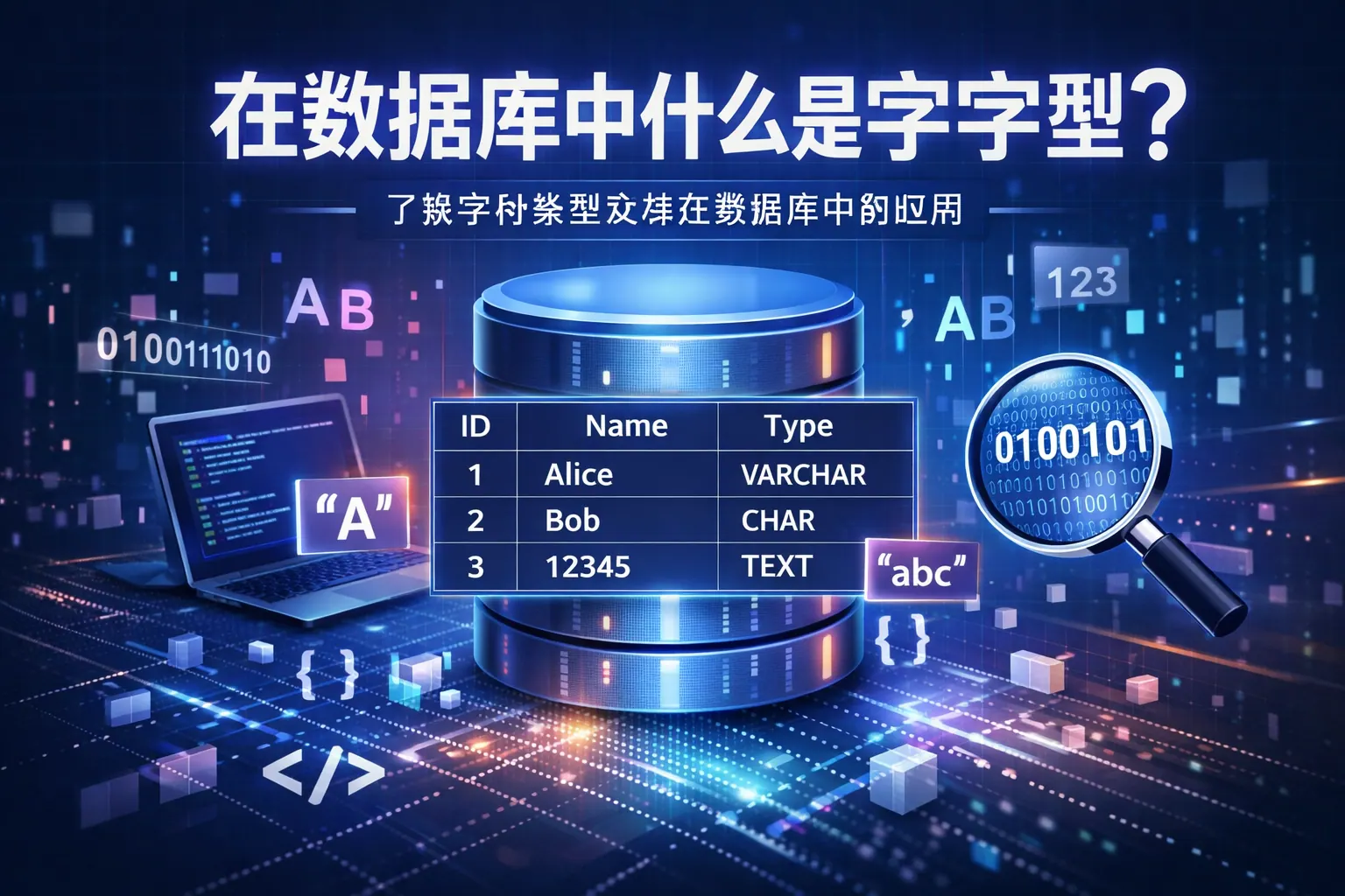 在数据库中什么是字符型