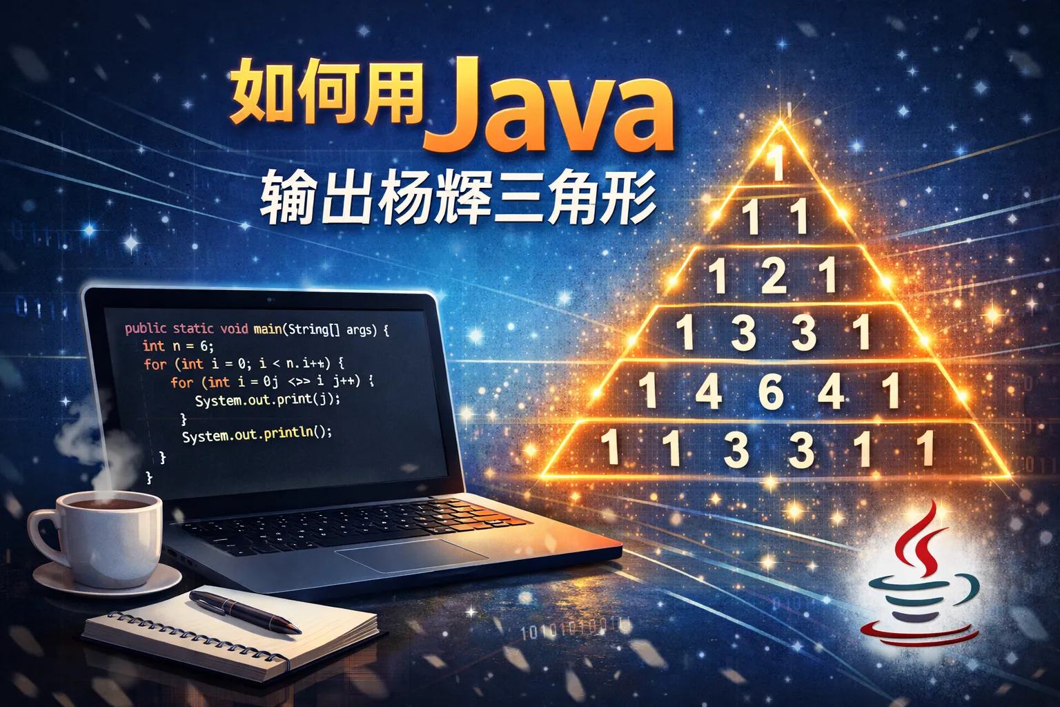如何用java输出杨辉三角形