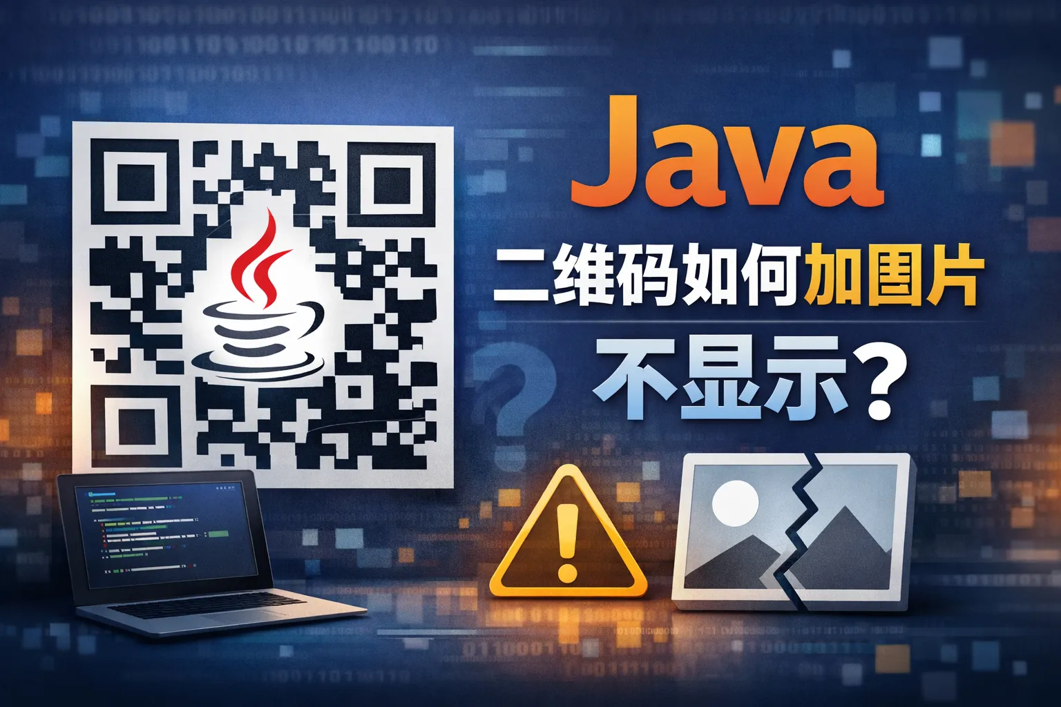 java二维码如何加图片不显示