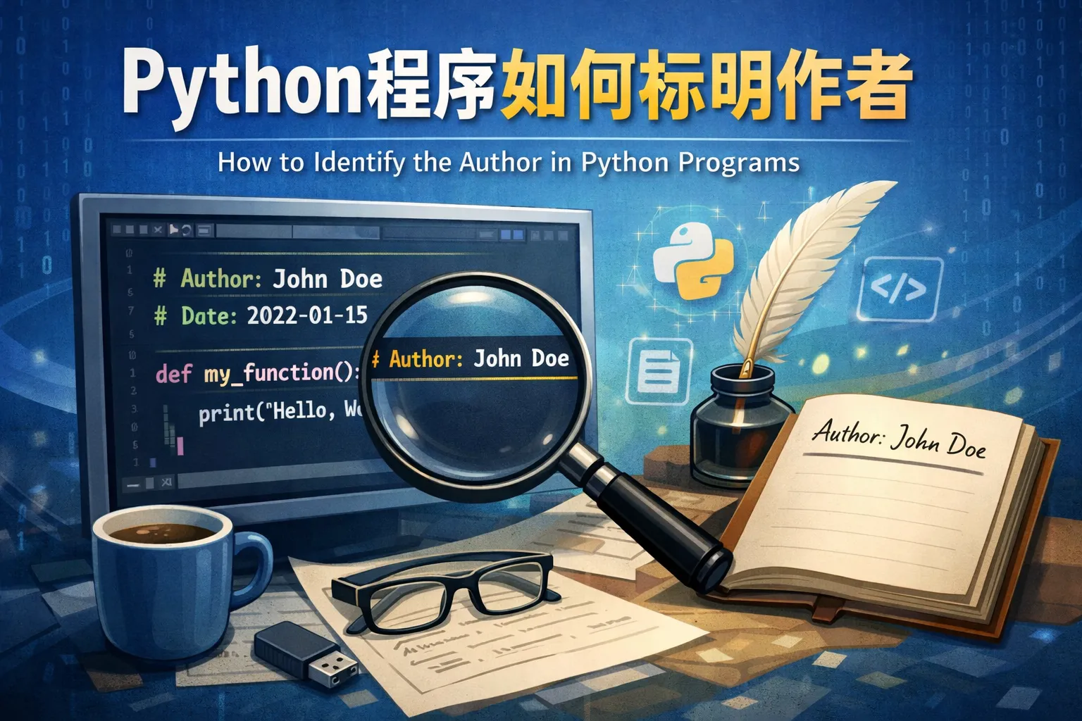 python程序如何标明作者