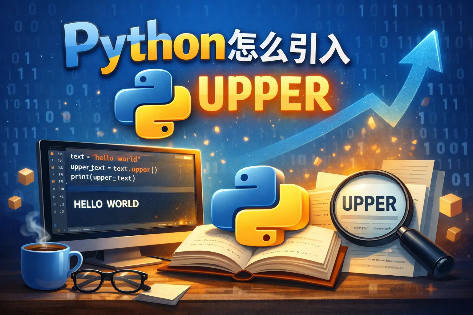 python怎么引入upper