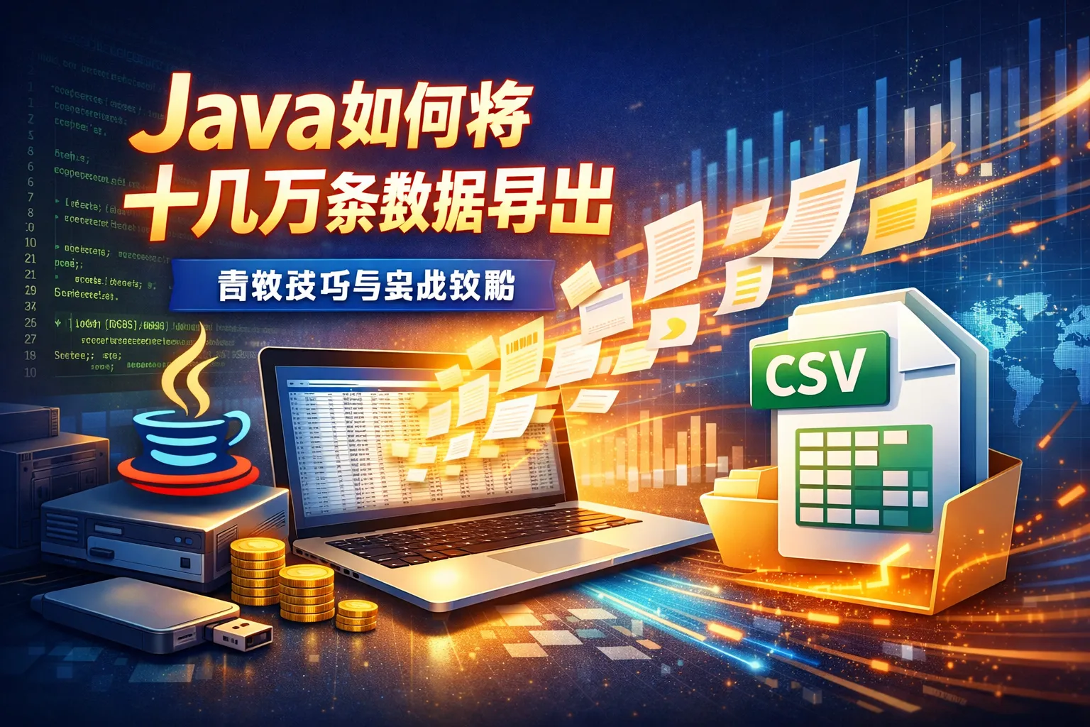 java如何将十几万条数据导出