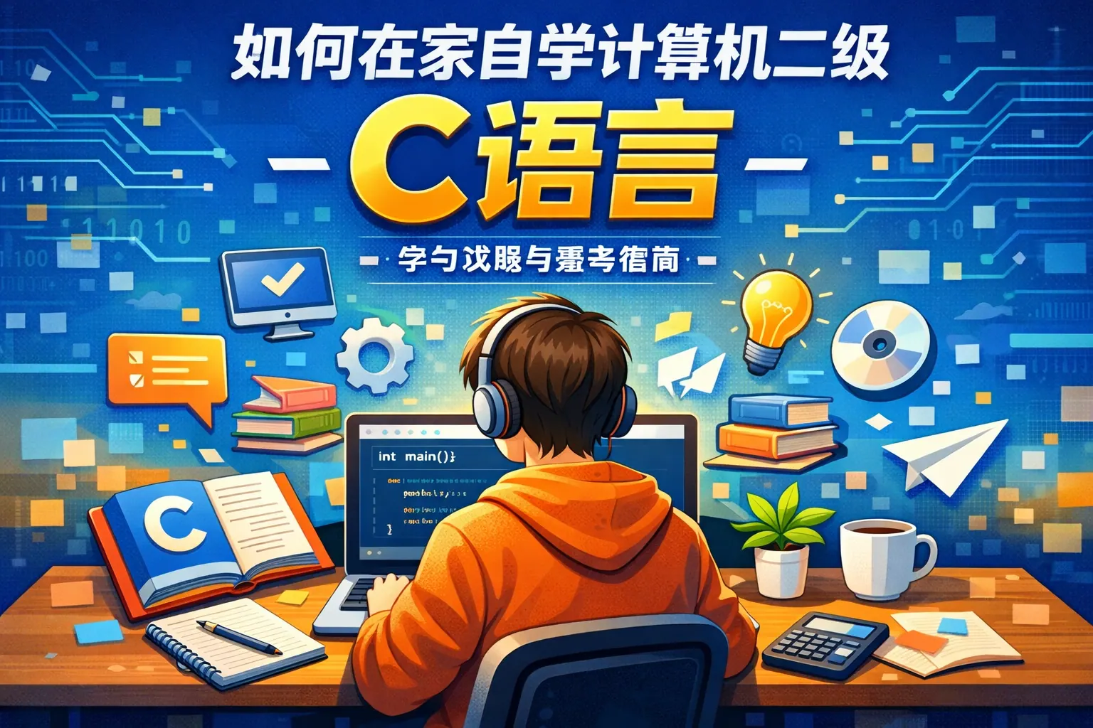 如何在家自学计算机二级c语言