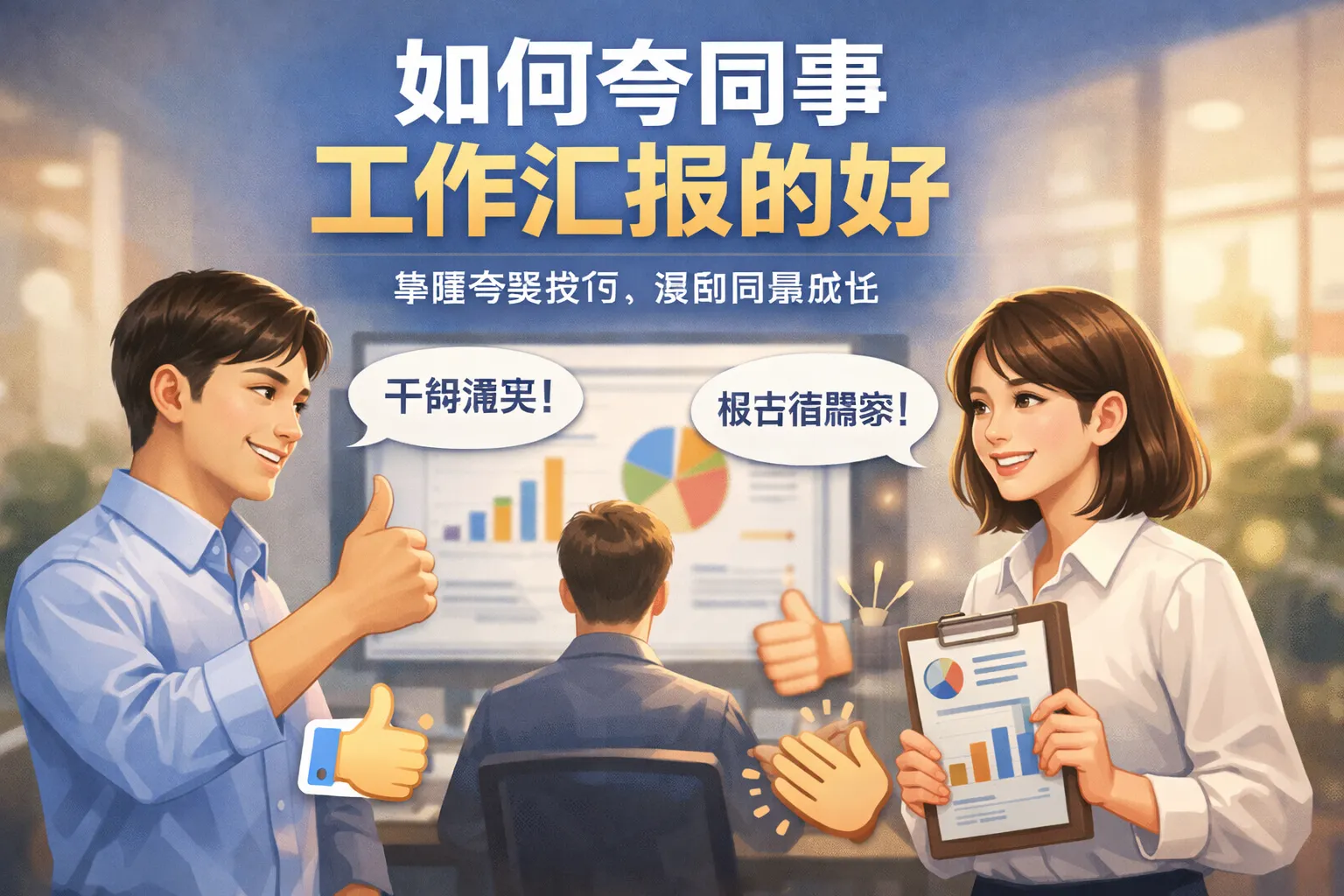 如何夸同事工作汇报的好