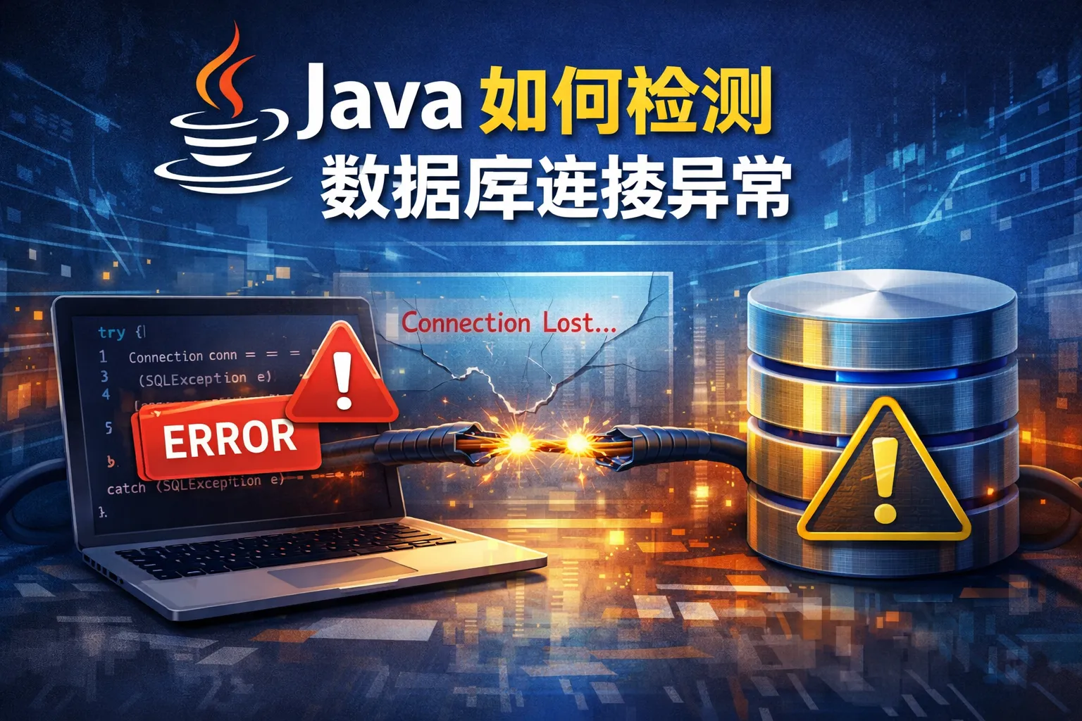 java如何检测数据库连接异常