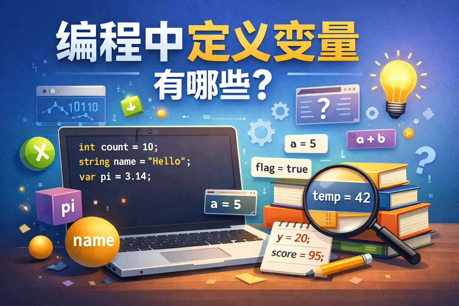 编程中定义变量有哪些