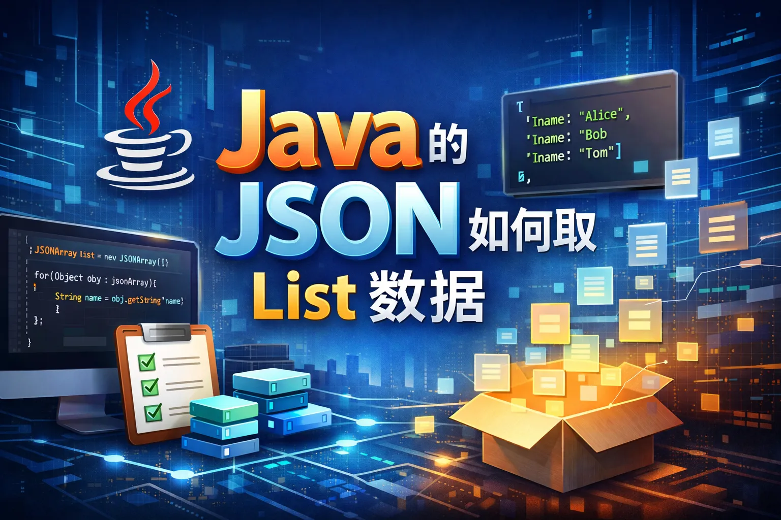 java的json如何取list数据