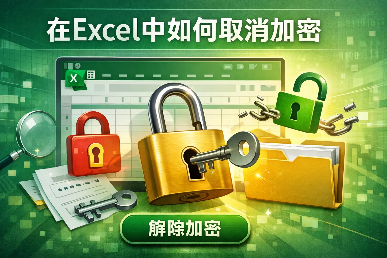 在excel中如何取消加密