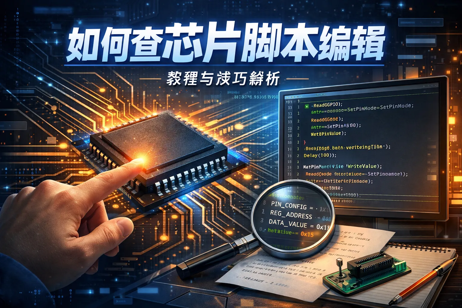 如何查芯片脚本编辑