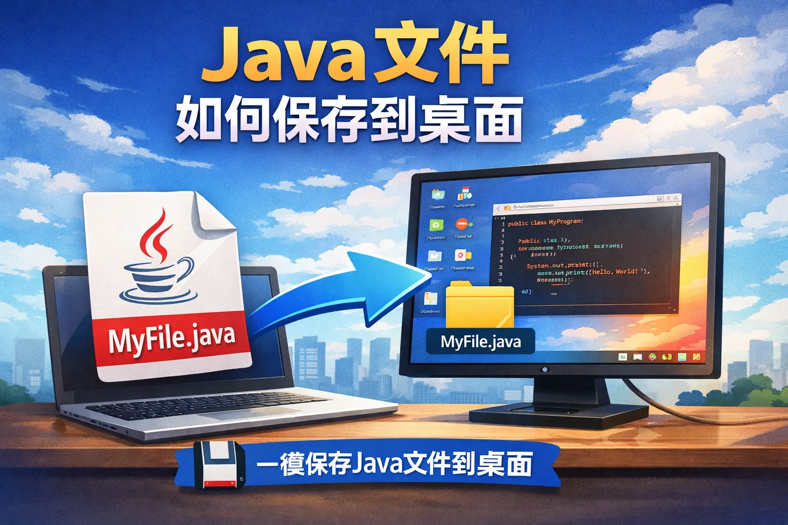 java文件如何保存到桌面