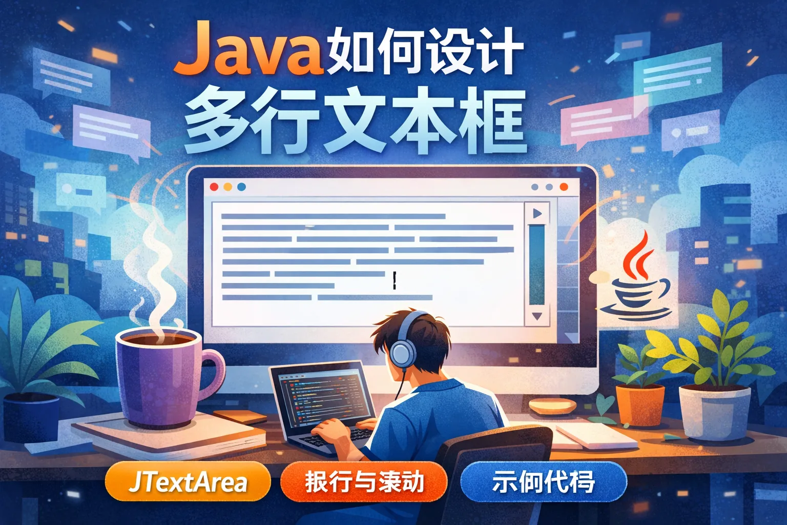 java如何设计多行文本框