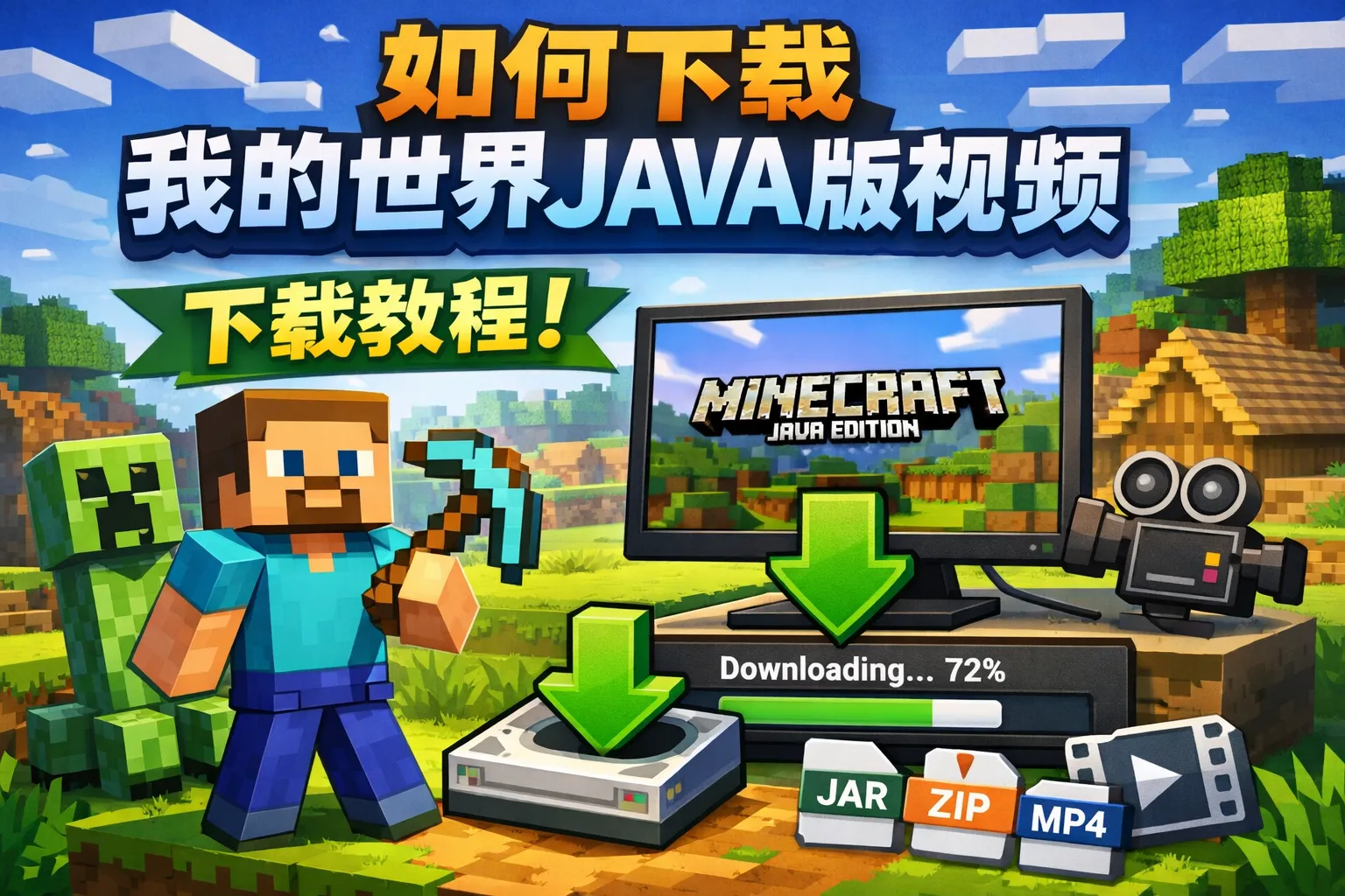 如何下载我的世界java版视频