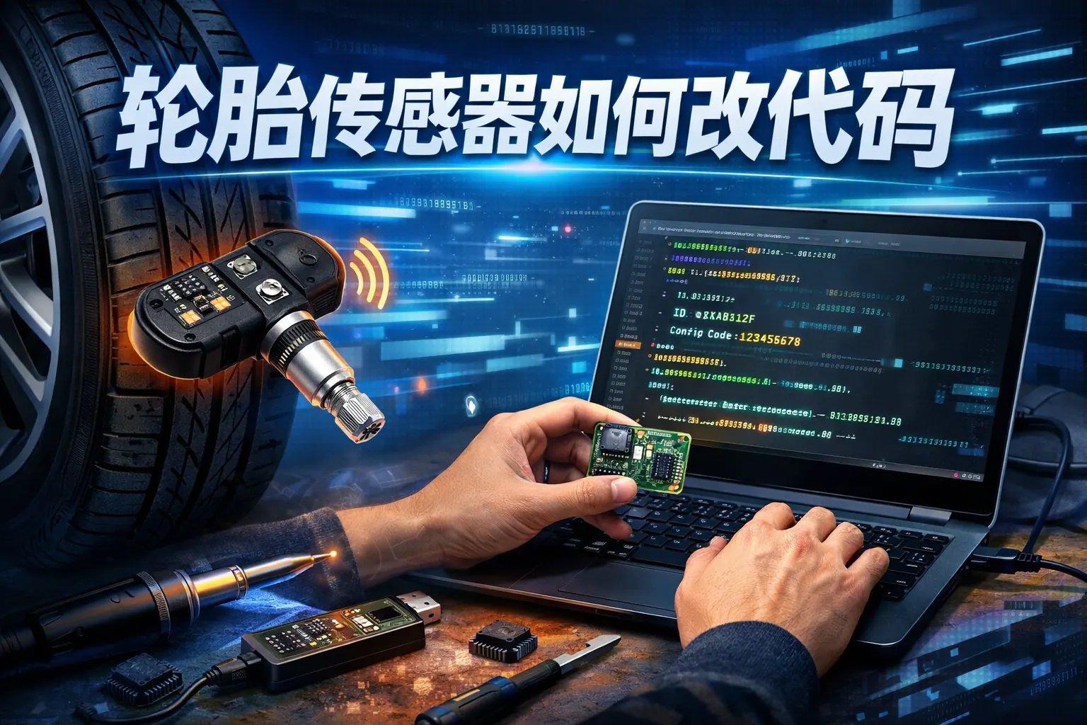 轮胎传感器如何改代码的