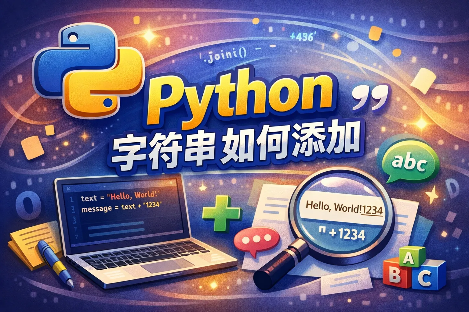 python字符串如何添加