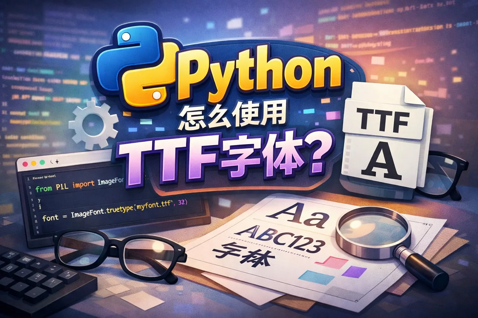 python怎么使用ttf字体