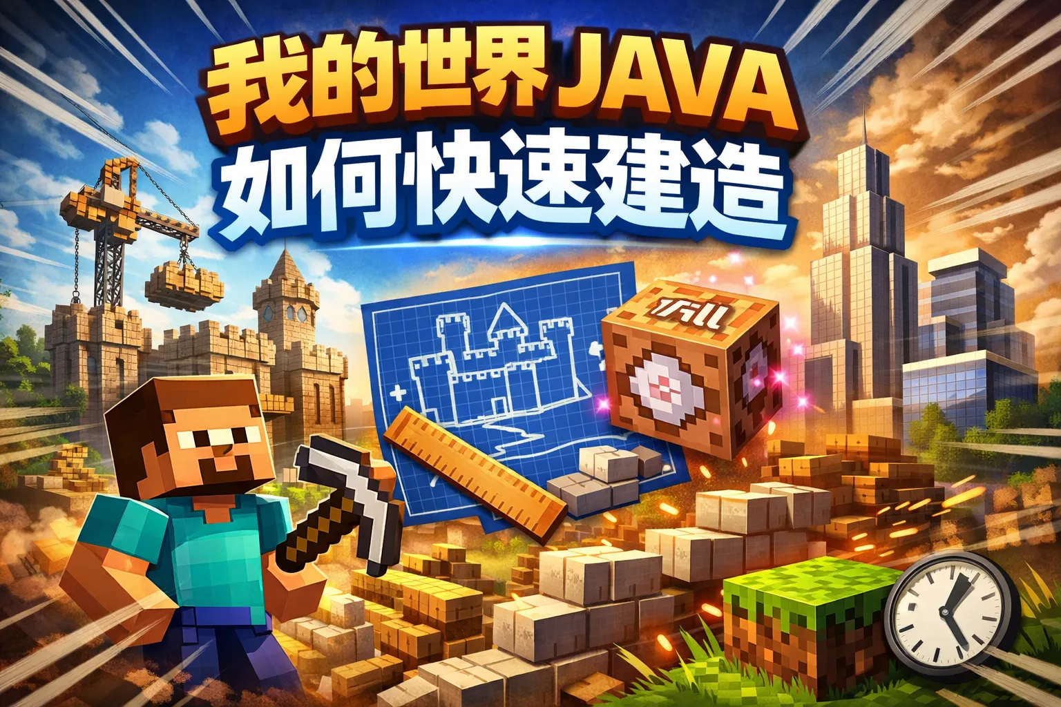 我的世界java如何快速建造