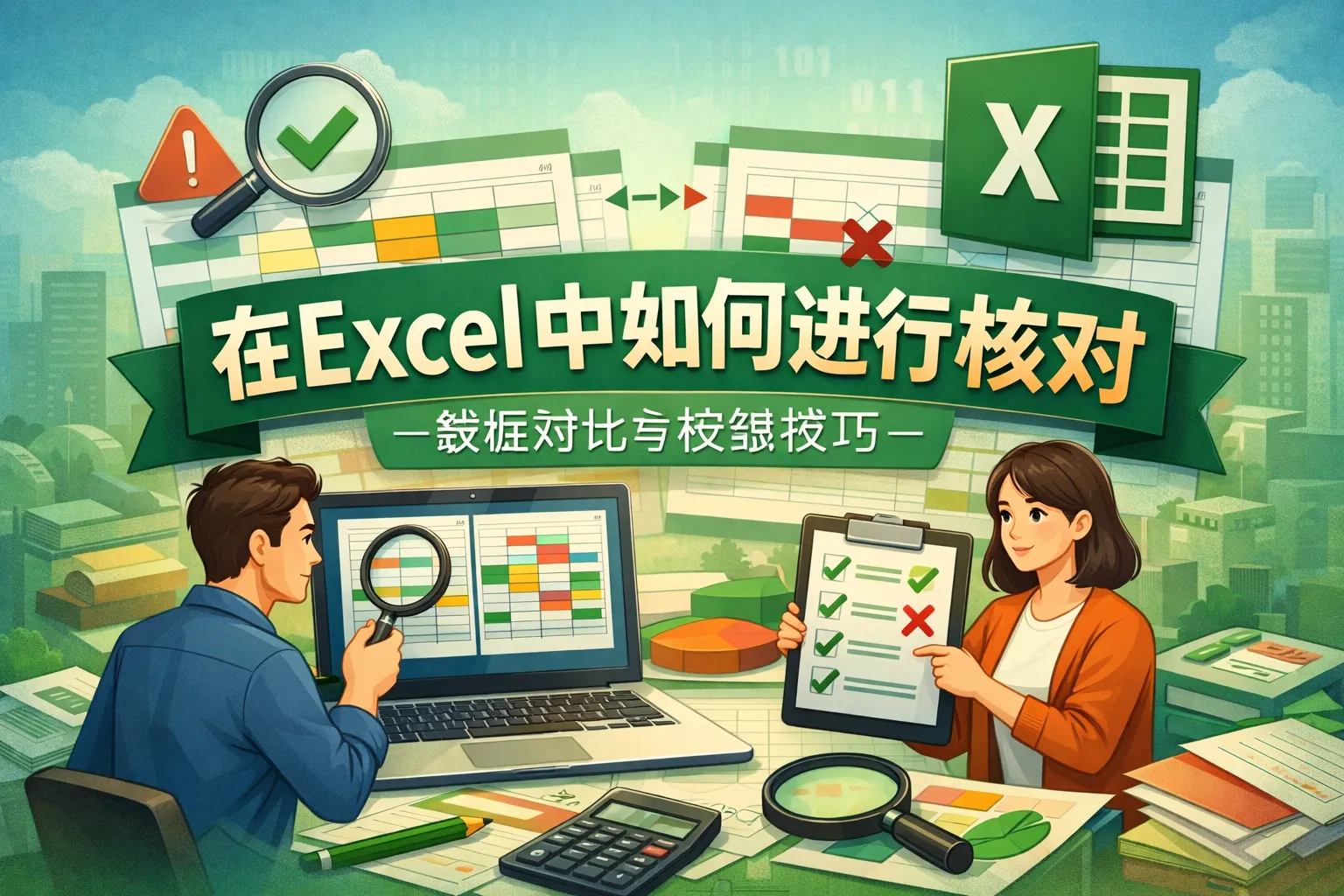 在excel中如何进行核对