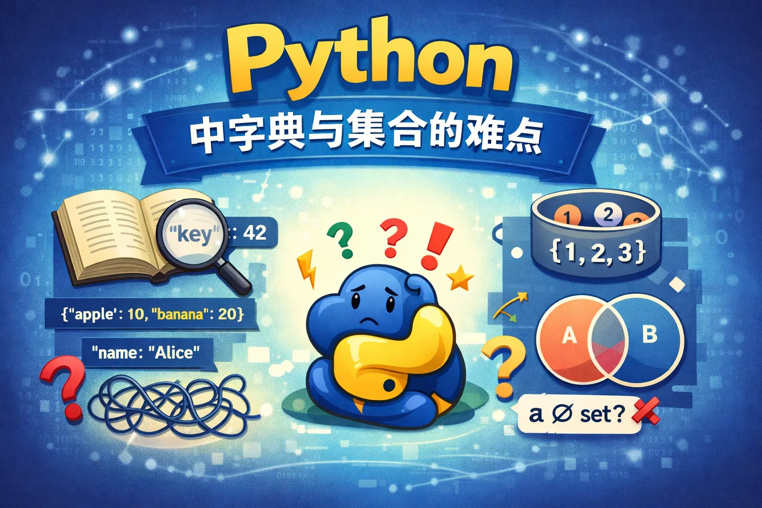 python中字典与集合的难点