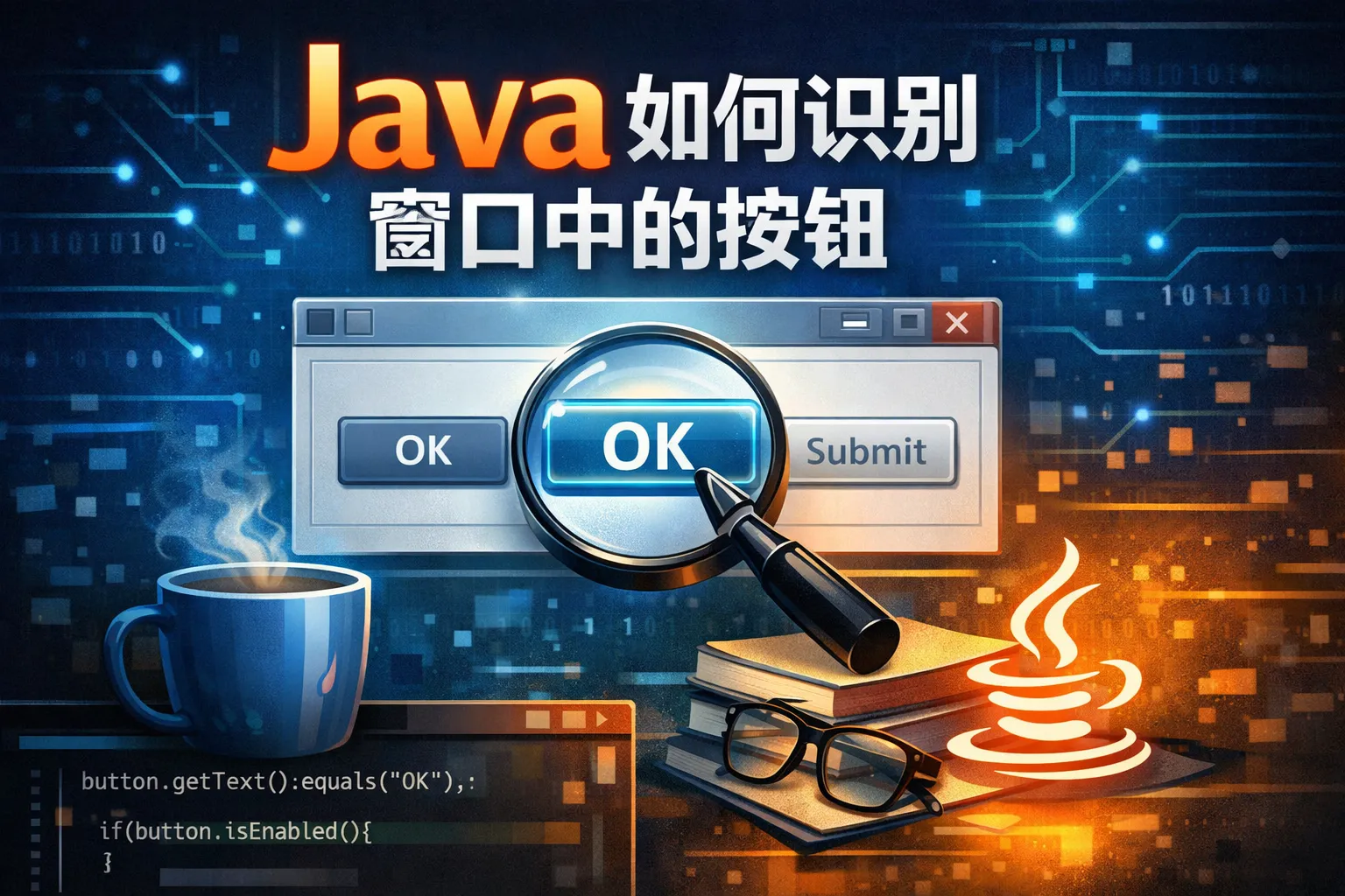 java如何识别窗口中的按钮