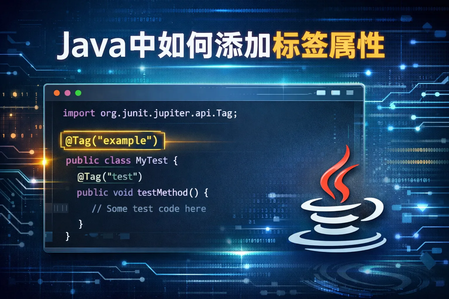 java中如何添加标签属性
