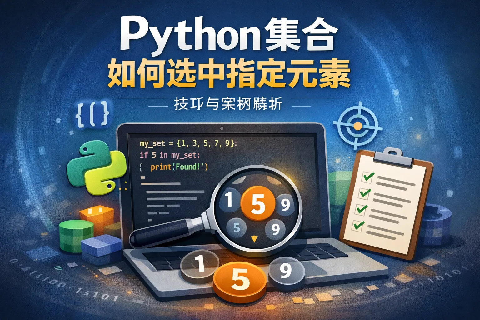 python集合如何选中指定元素