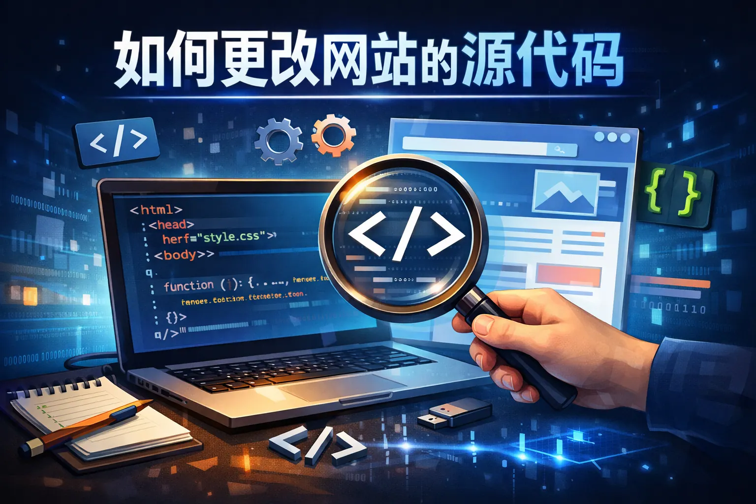 如何更改网站的源代码