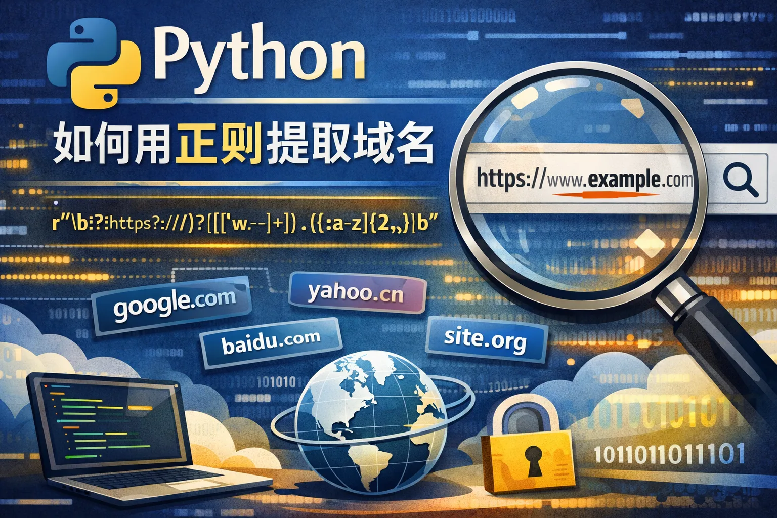 python如何用正则提取域名