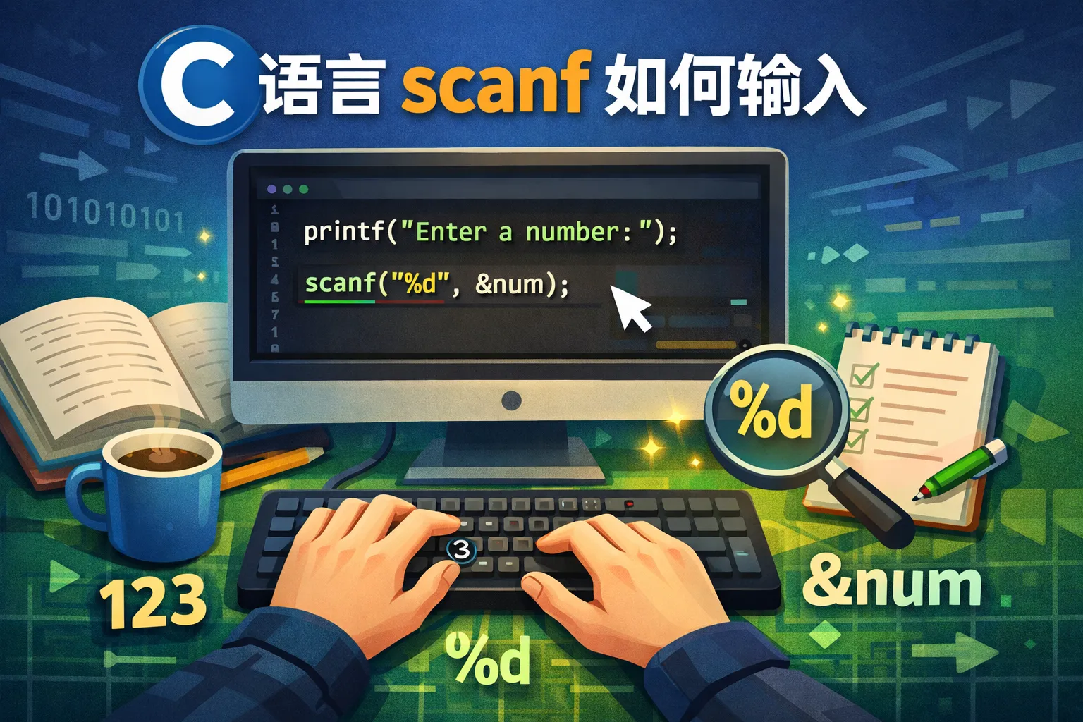 c语言 scanf 如何输入