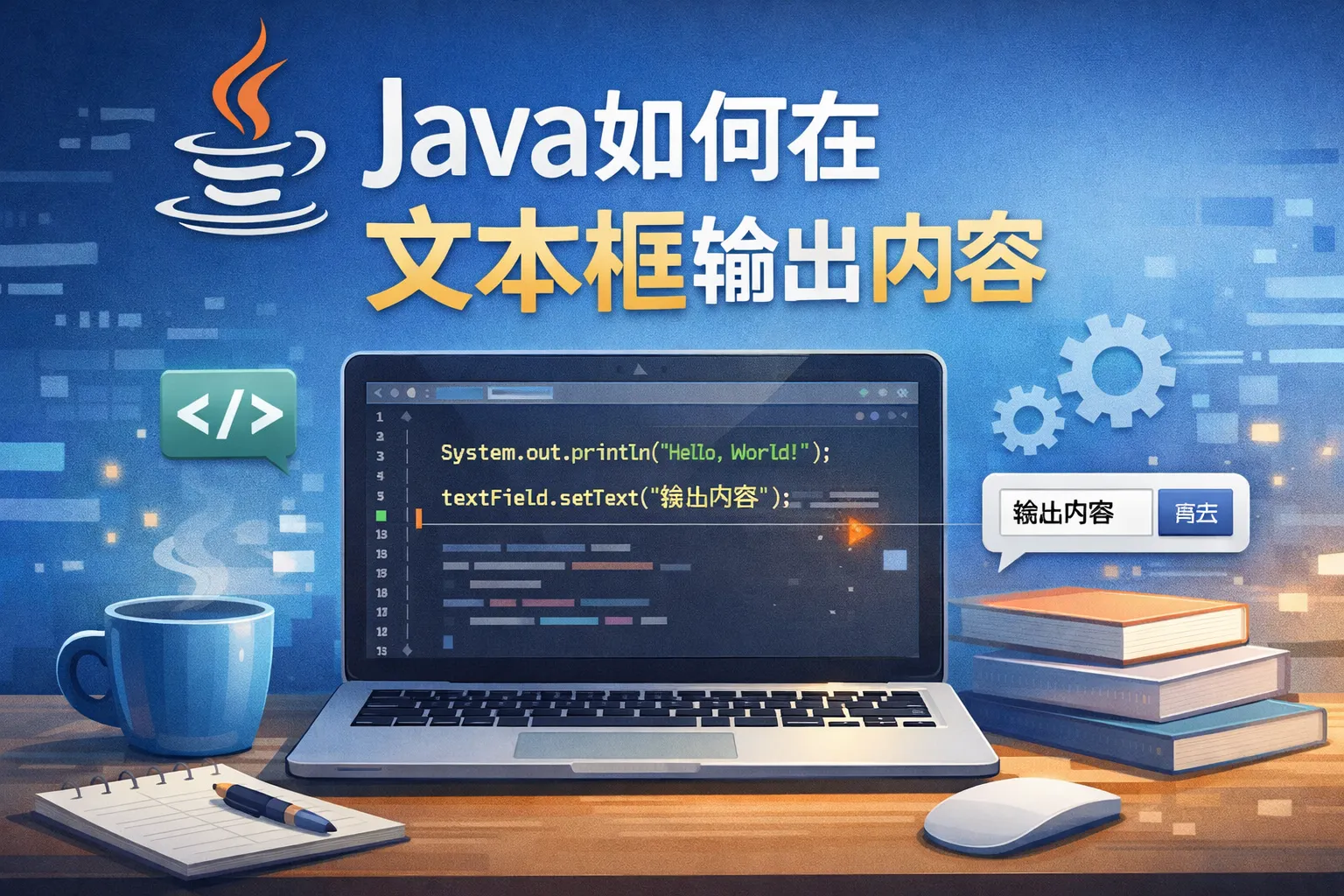 java如何在文本框输出内容