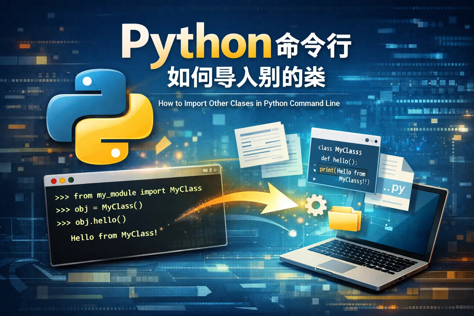 python命令行如何导入别的类