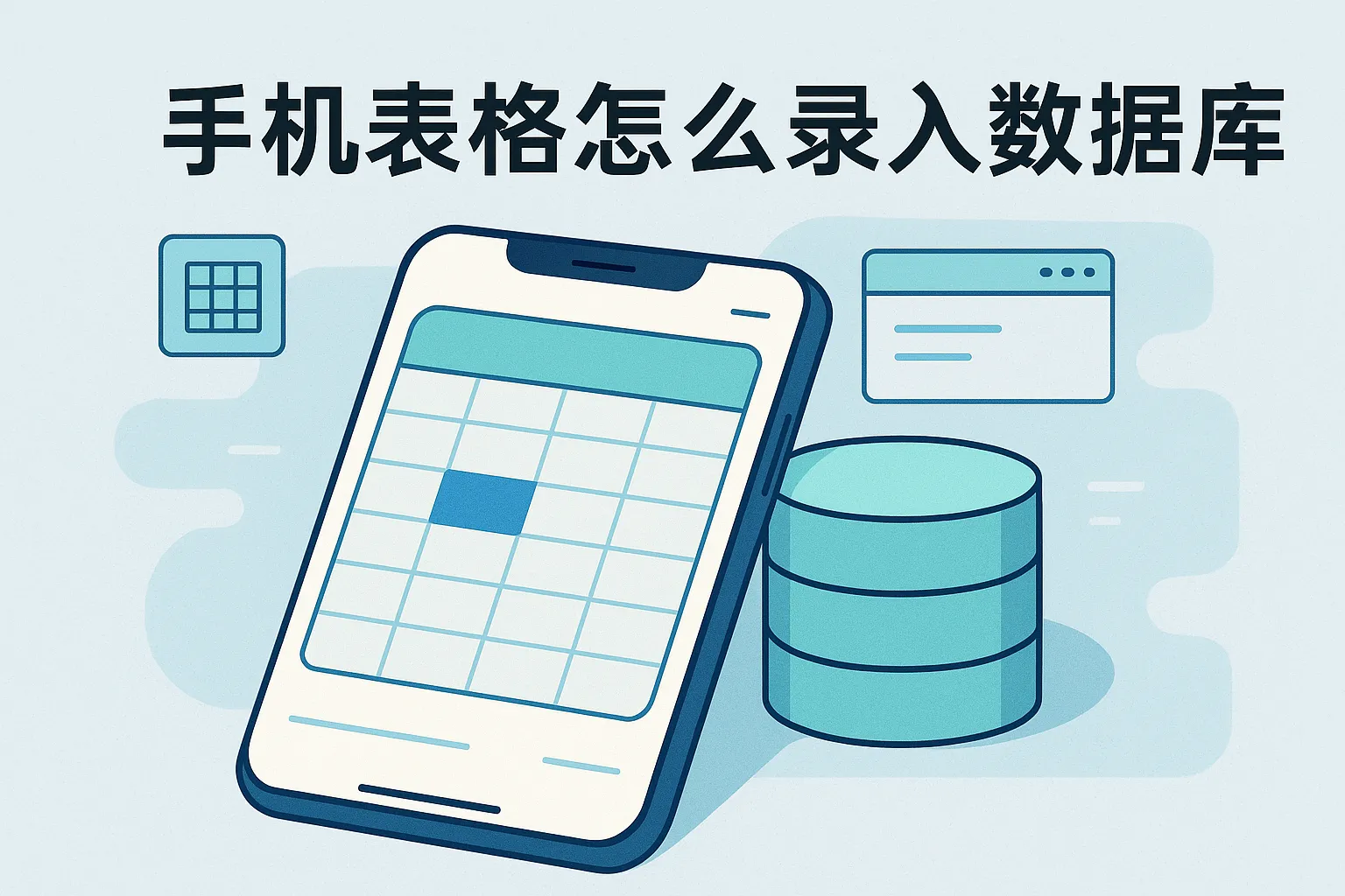 手机表格怎么录入数据库
