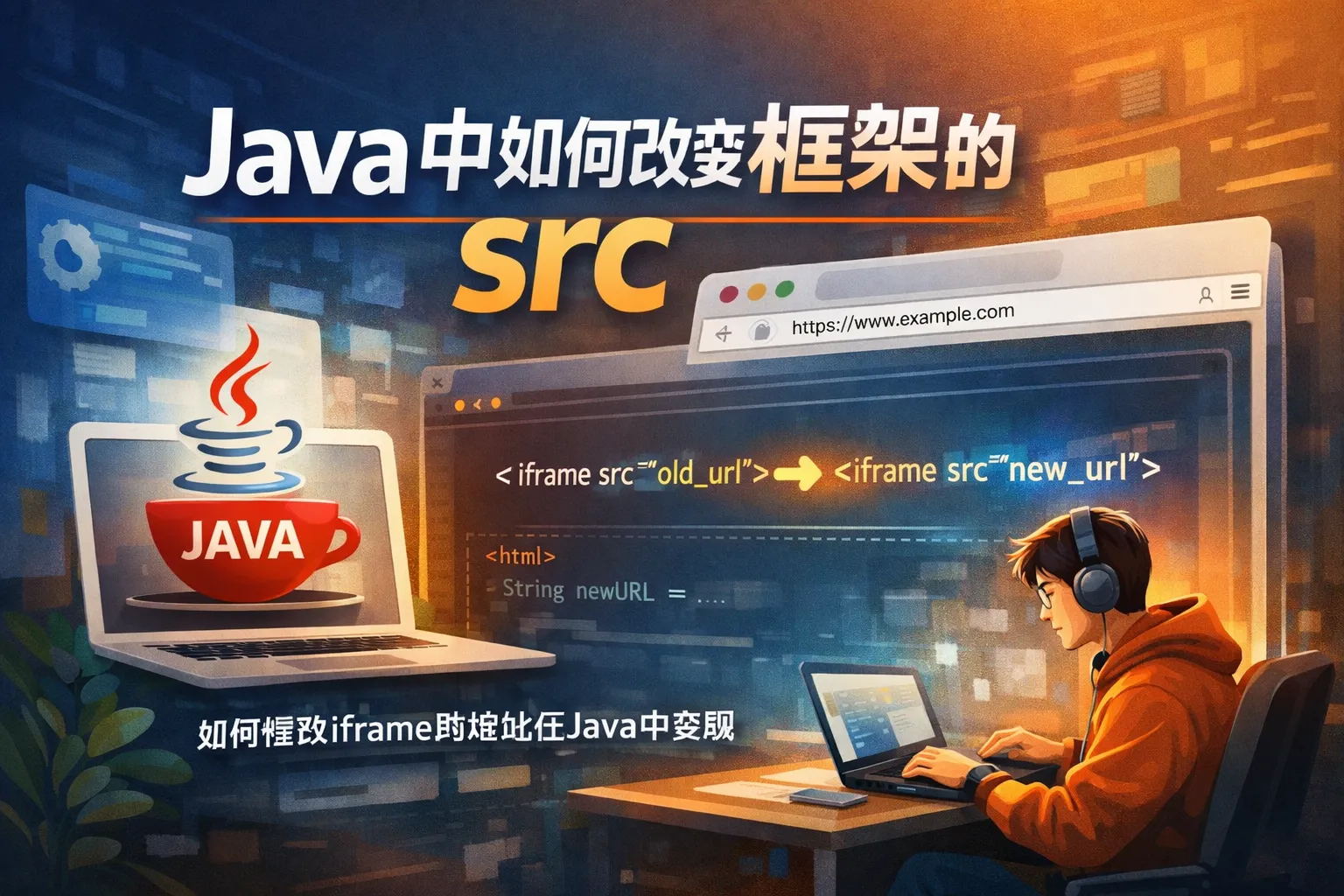 java中如何改变框架的src
