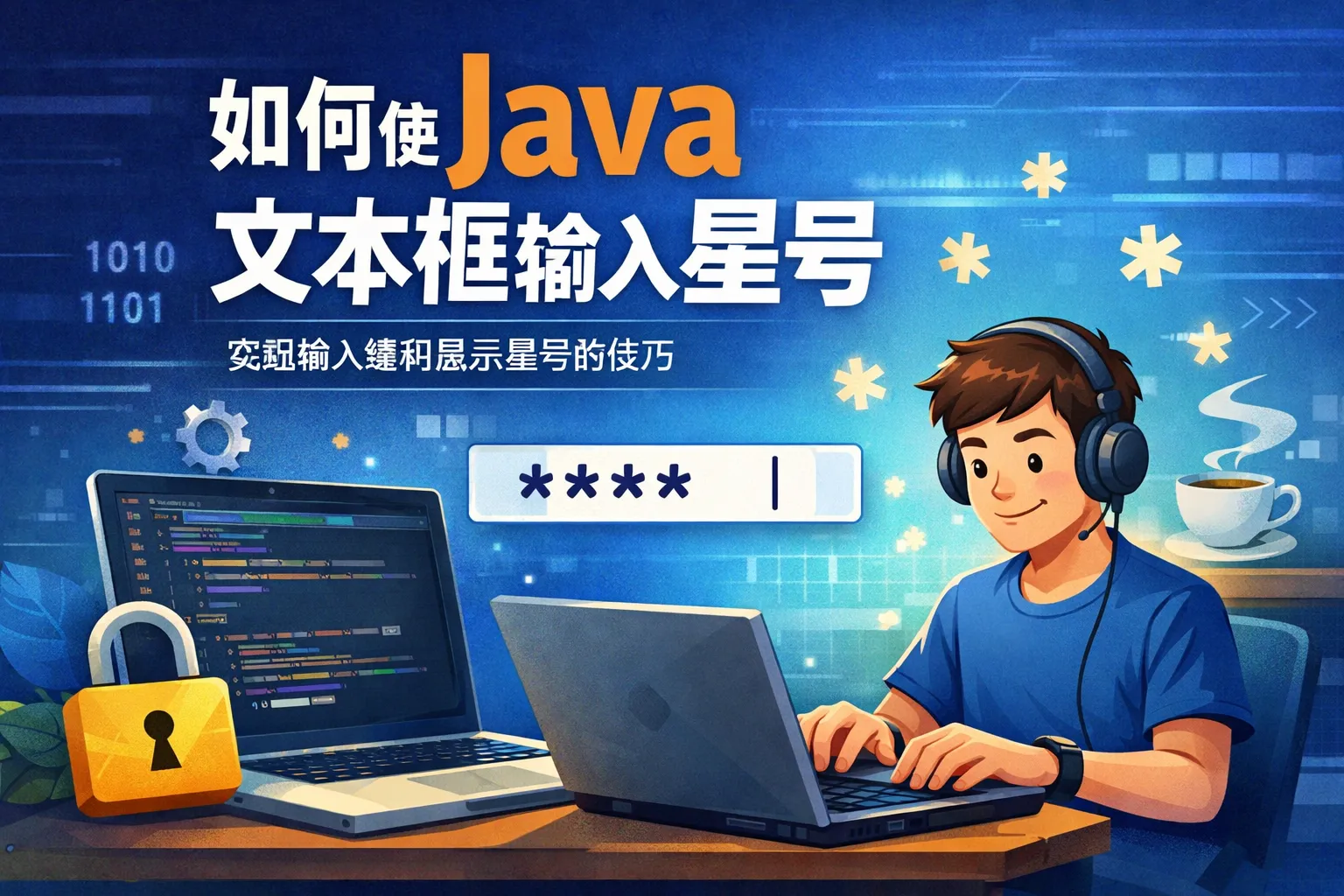 如何使java文本框输入星号