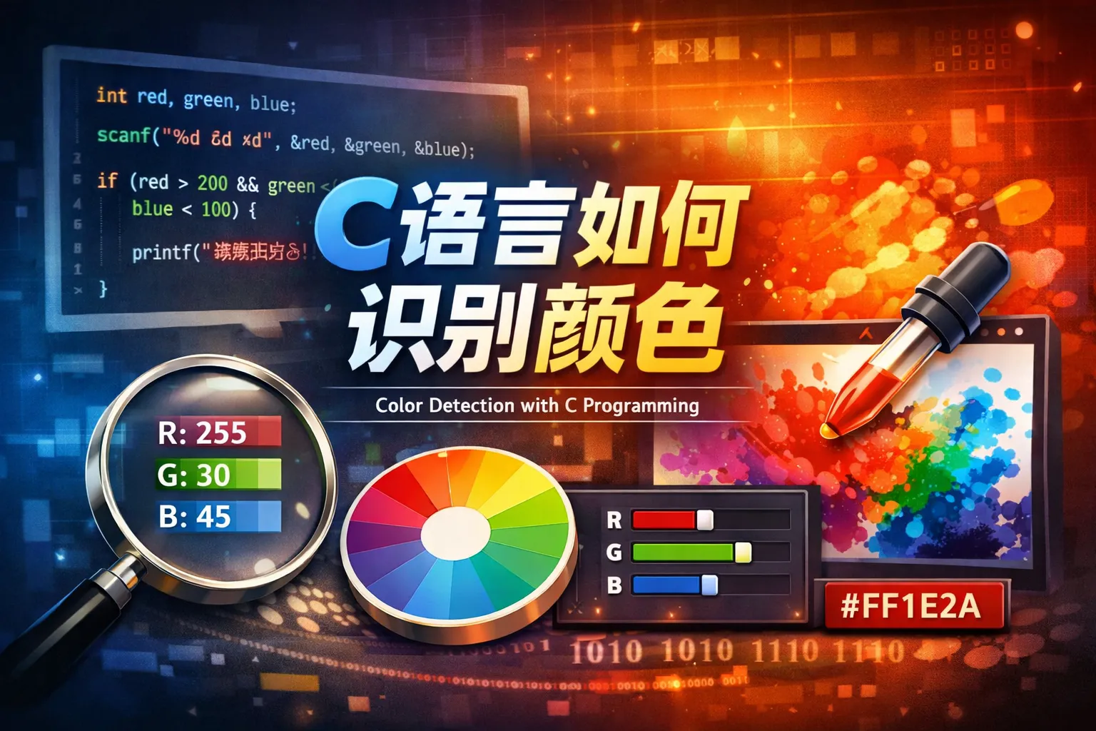 c语言如何识别颜色