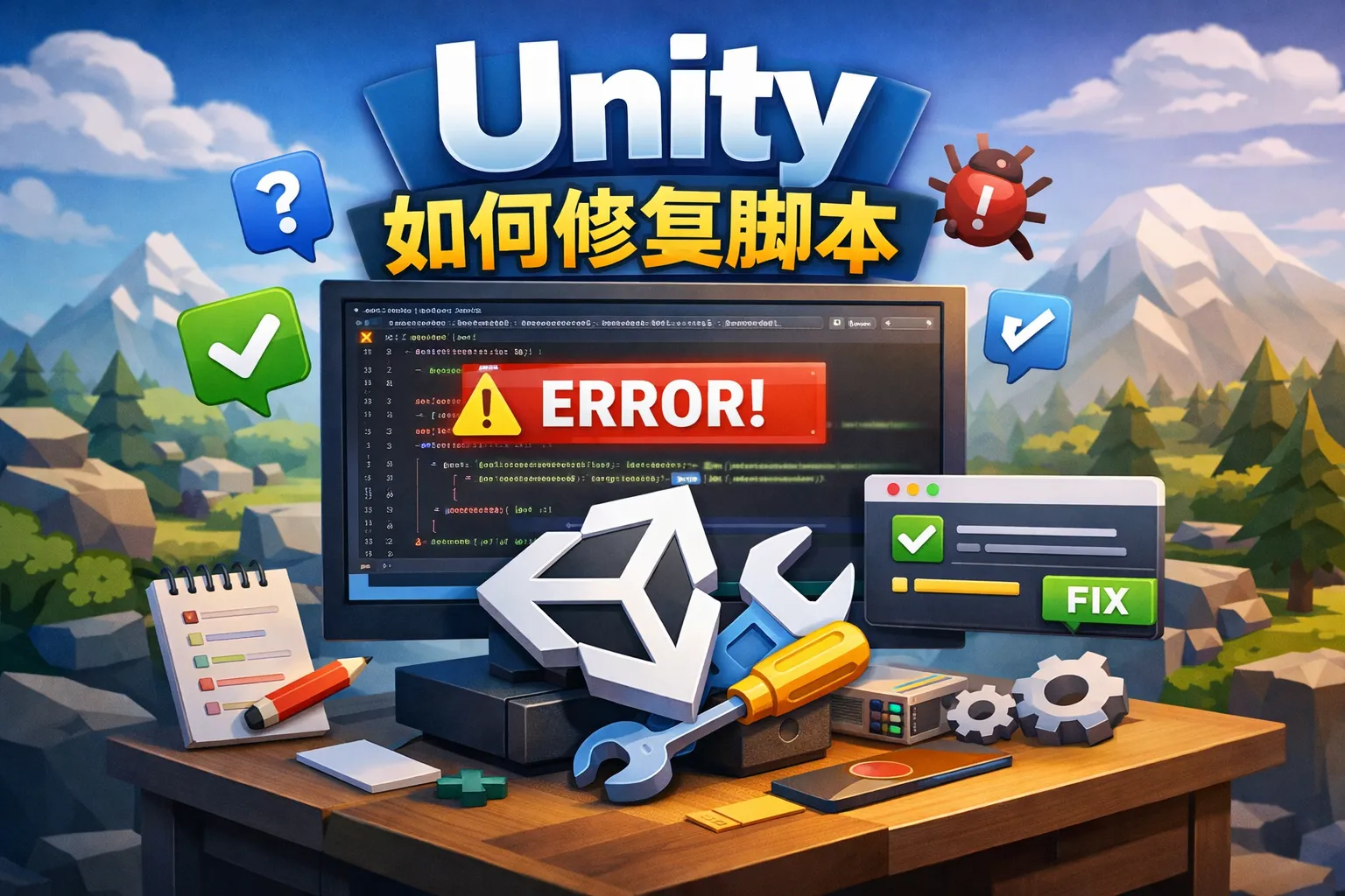 unity如何修复脚本