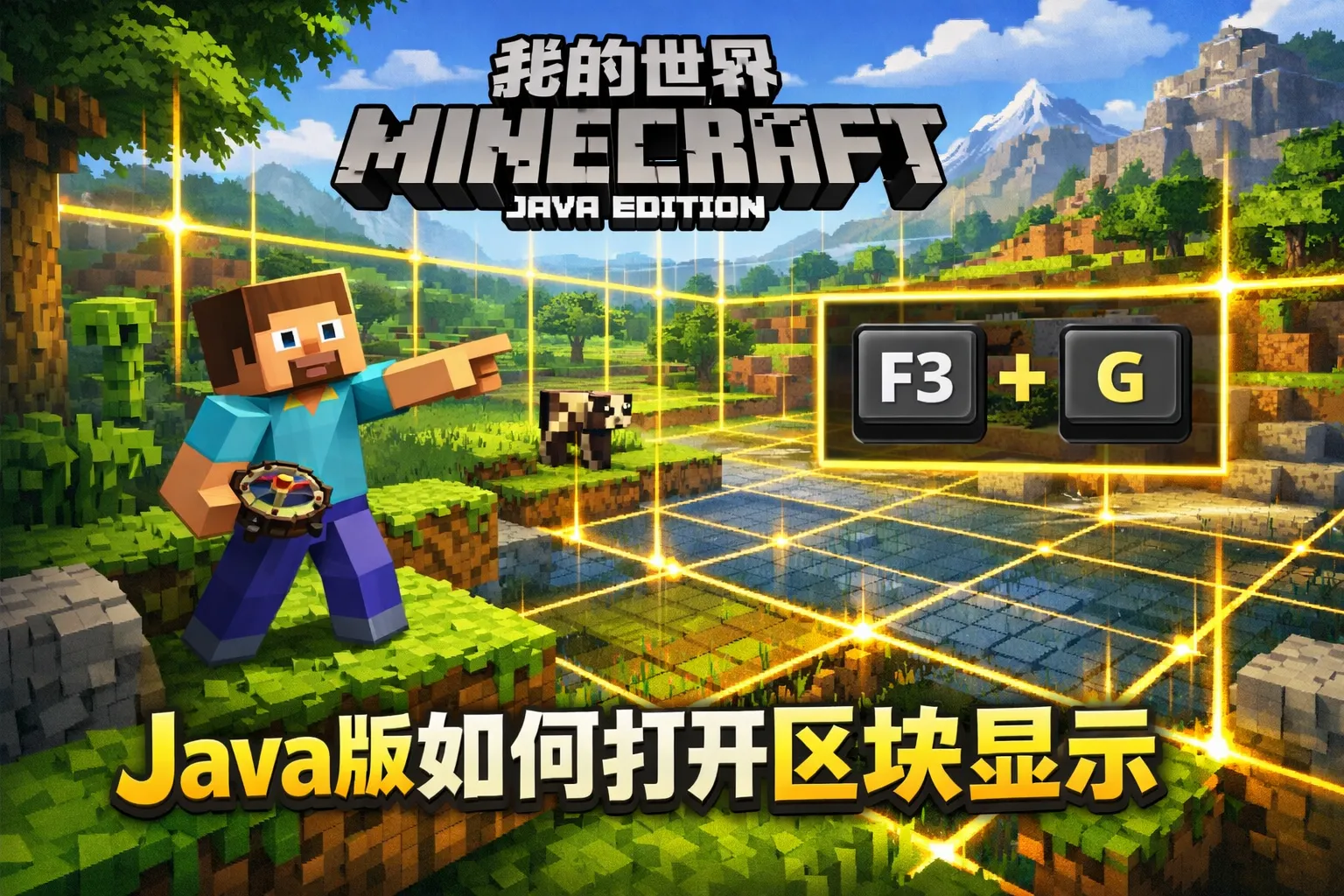 我的世界Java版如何打开区块显示