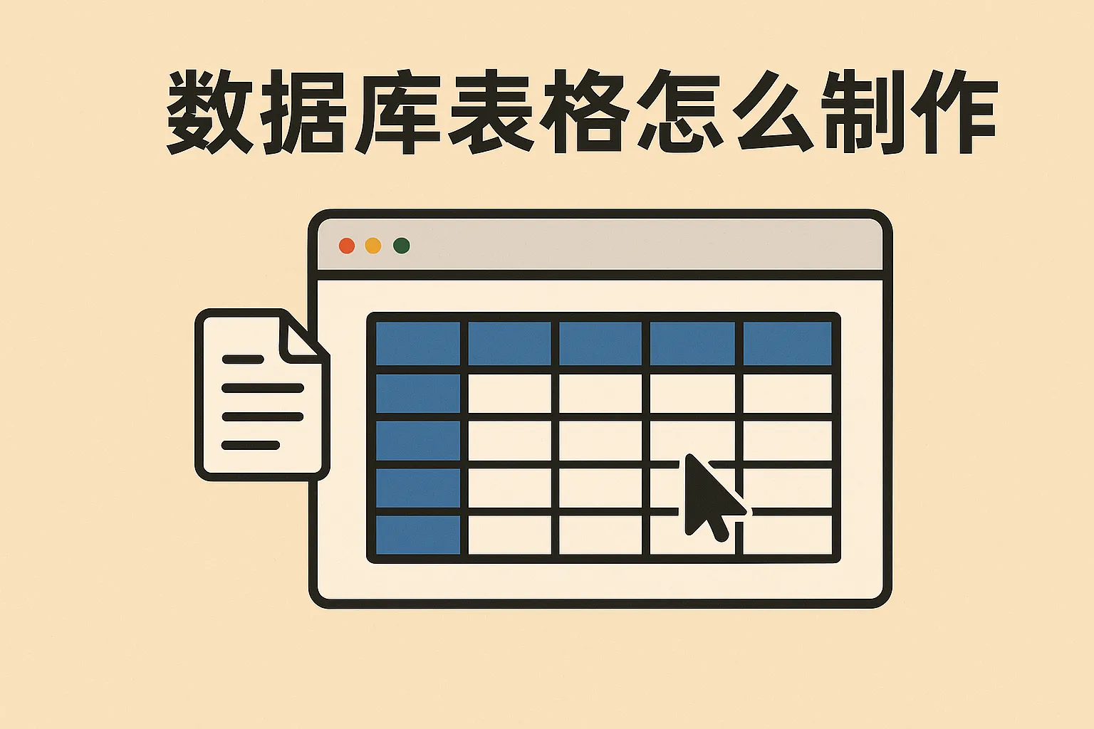 数据库表格怎么制作