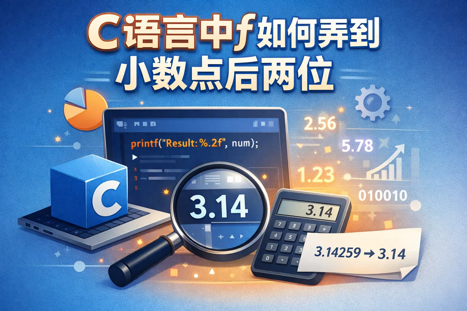 c语言中f如何弄到小数点后两位