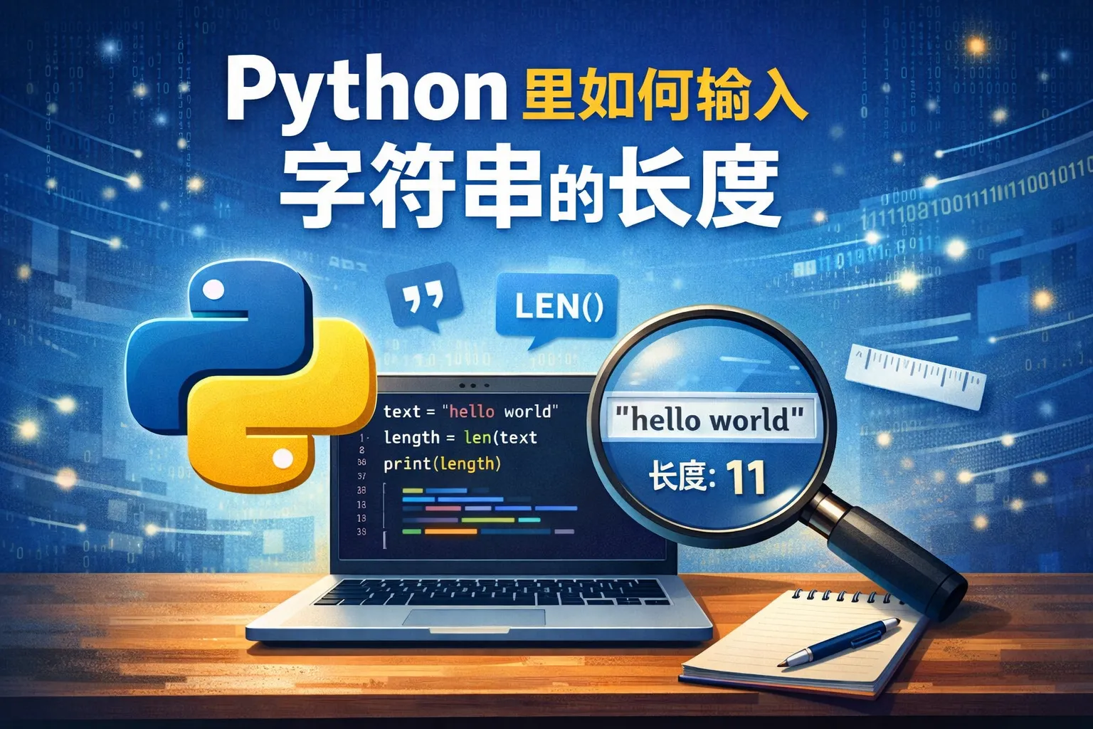 python里如何输入字符串的长度