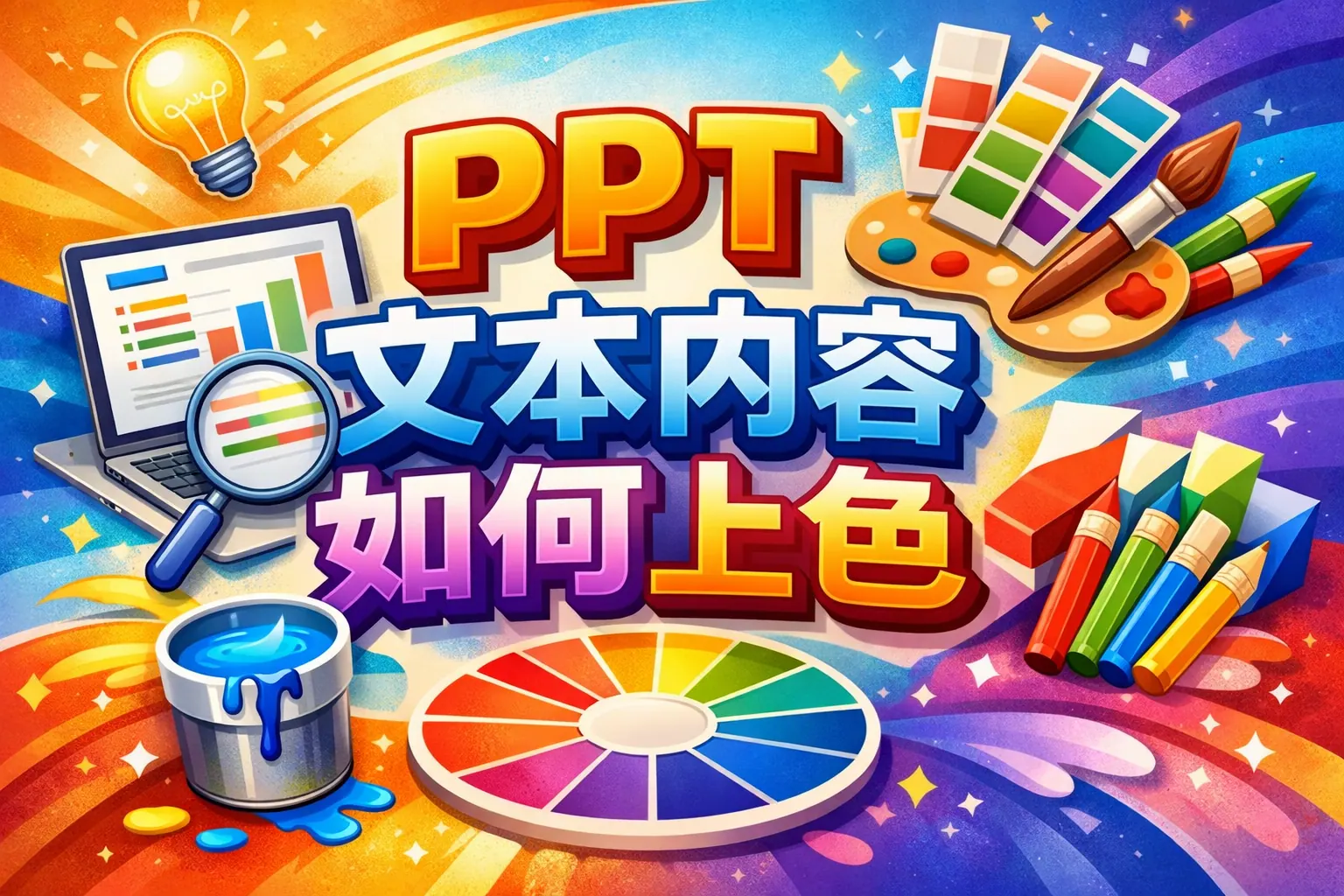 ppt文本内容如何上色