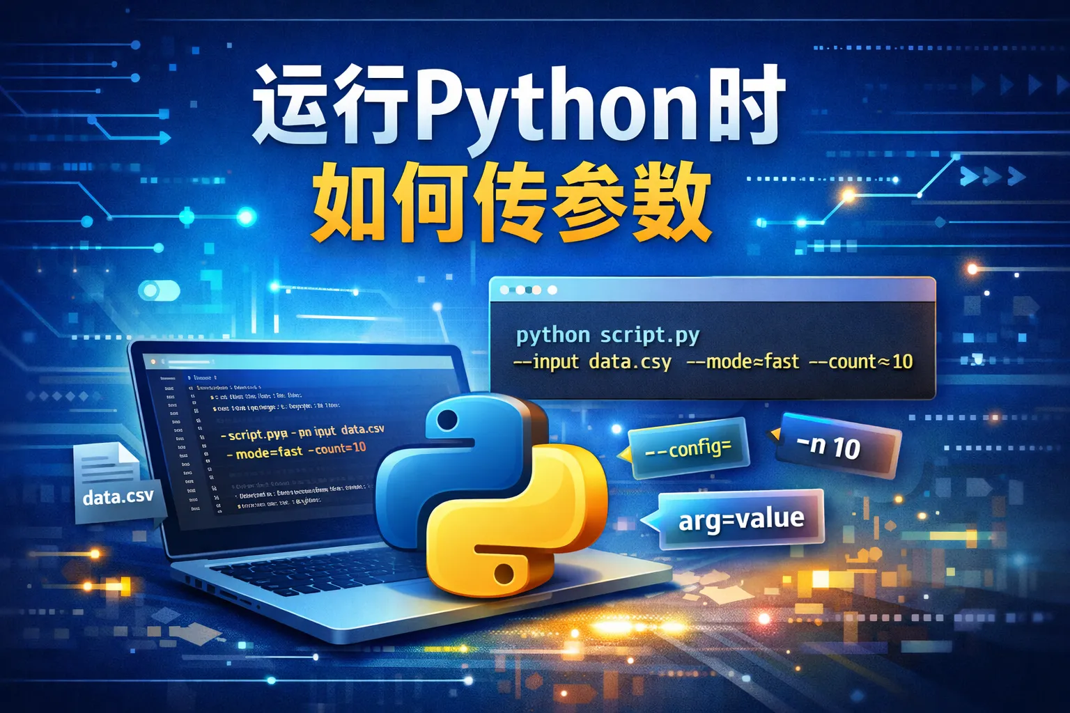 运行python时如何传参数