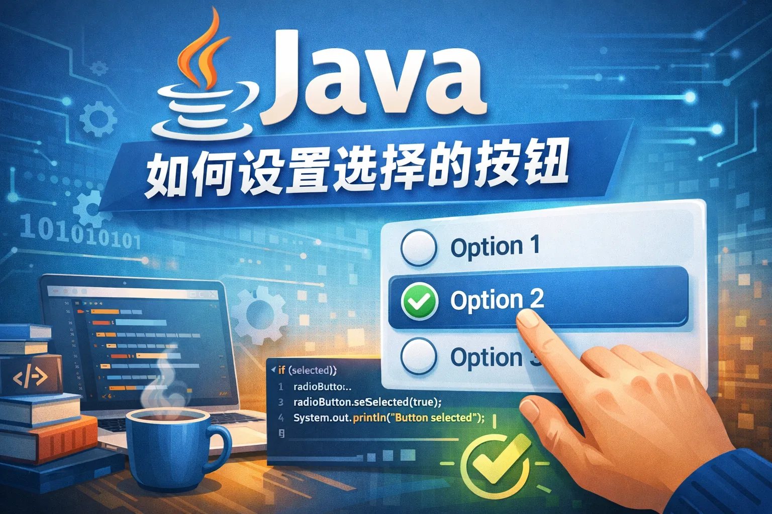 java如何设置选择的按钮