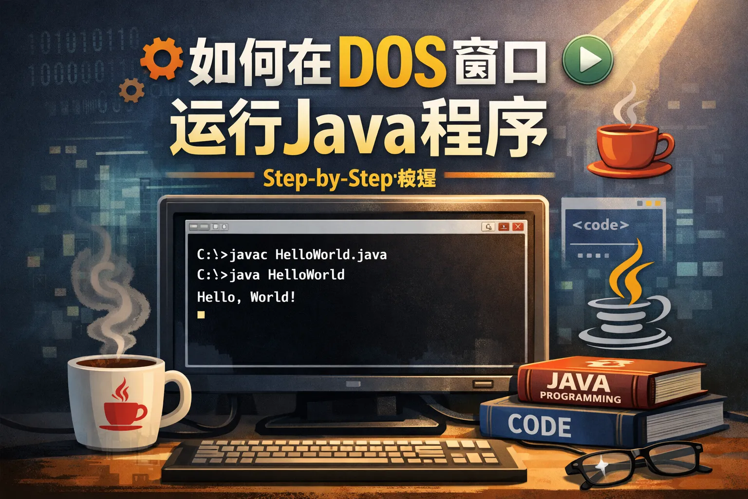 如何在dos窗口运行java程序