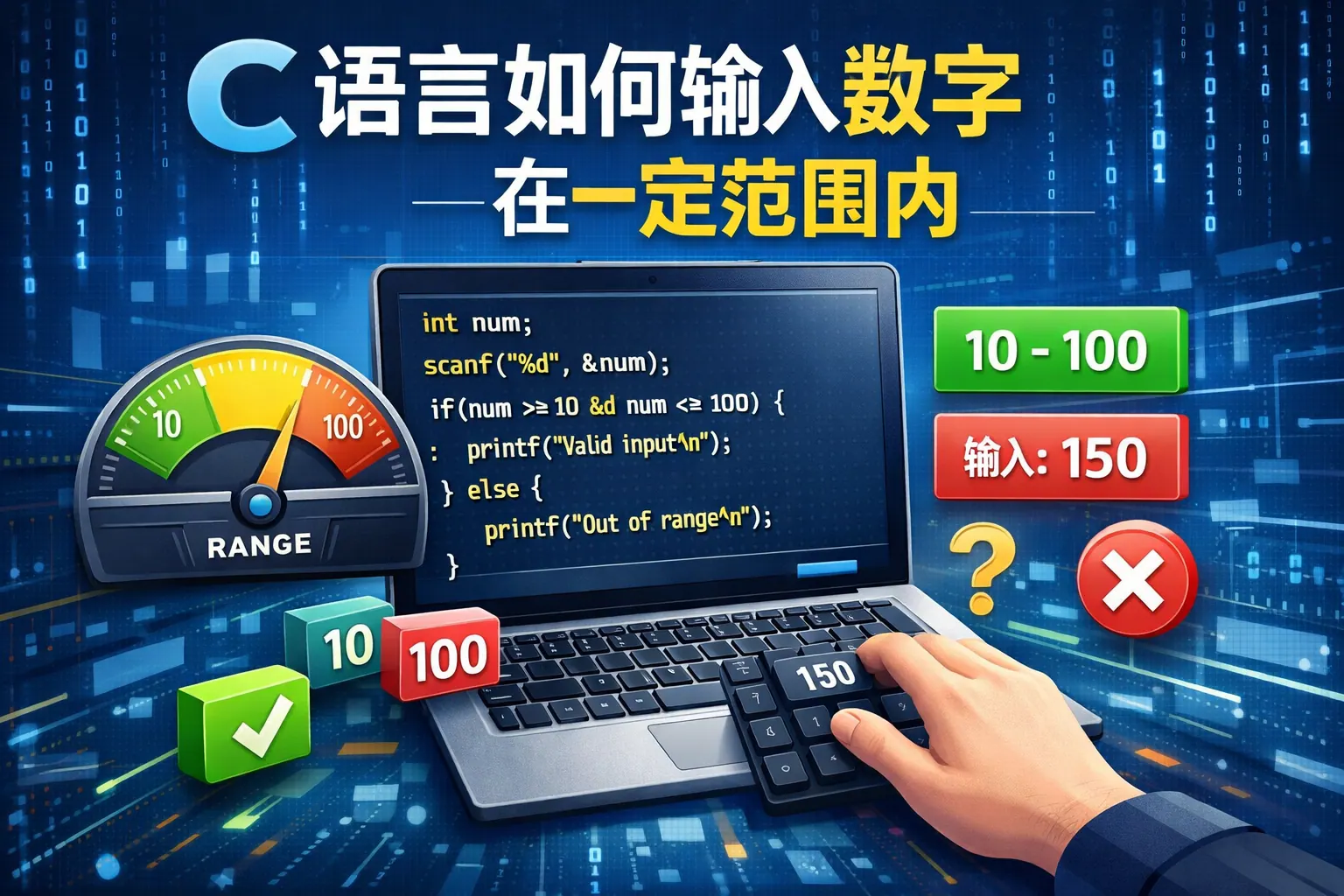 c语言如何输入数字在一定范围内