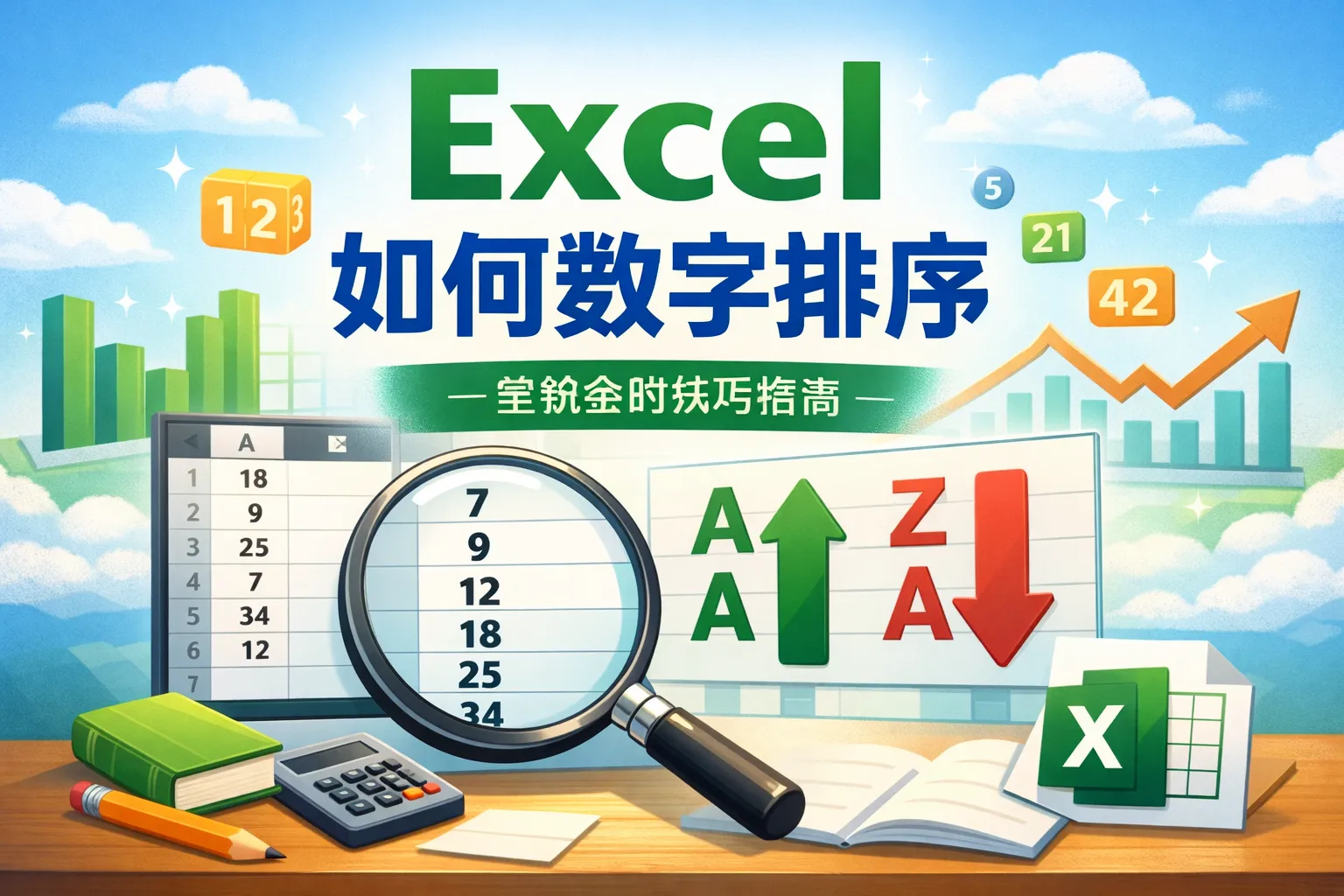制表excel如何数字排序