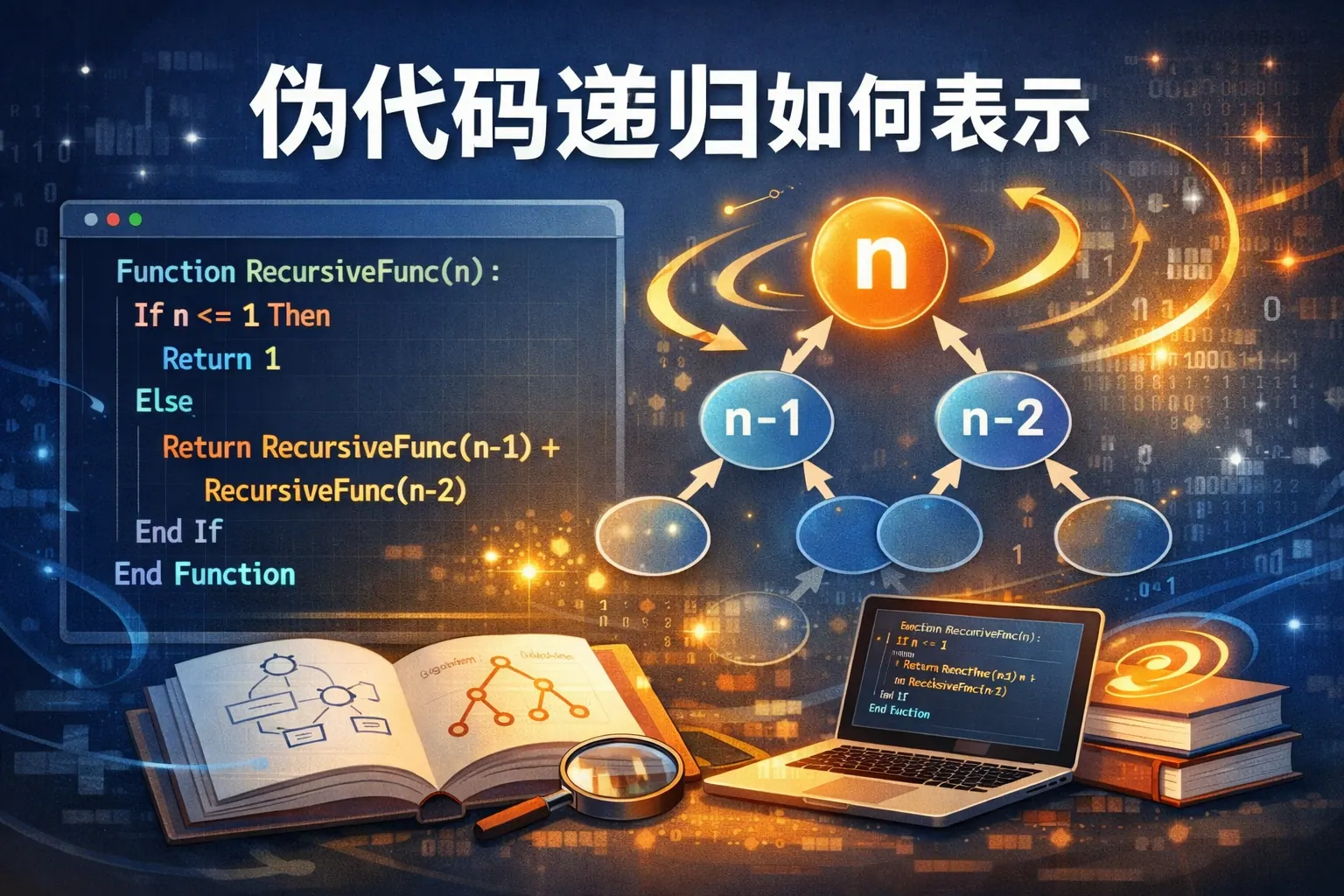 伪代码递归如何表示