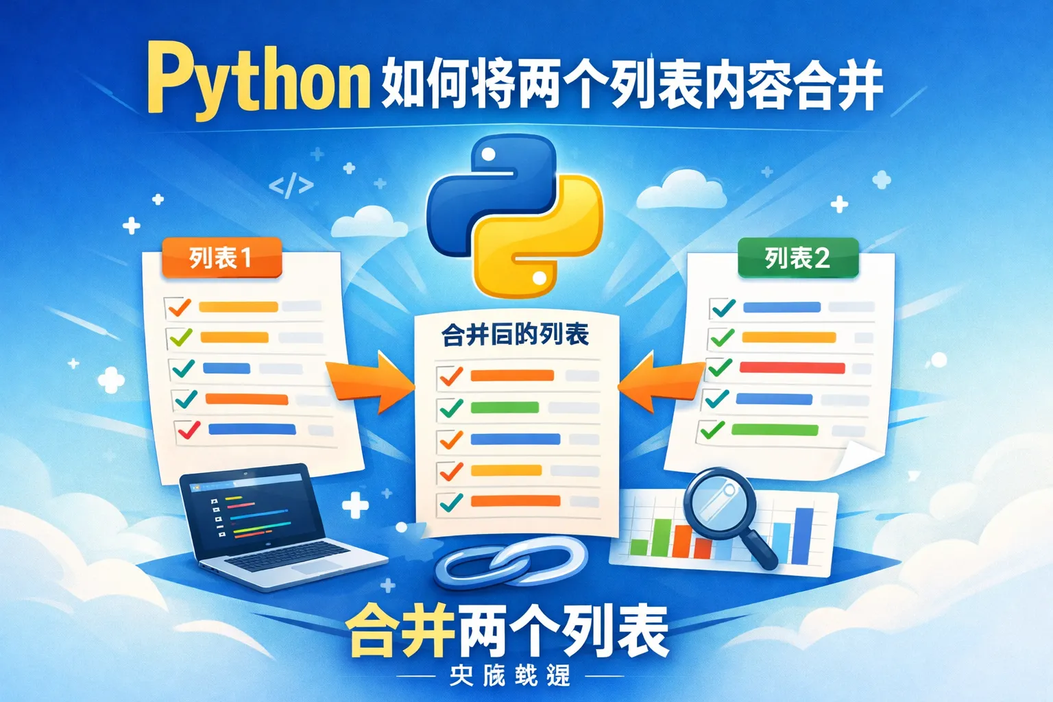 python如何将两个列表内容合并