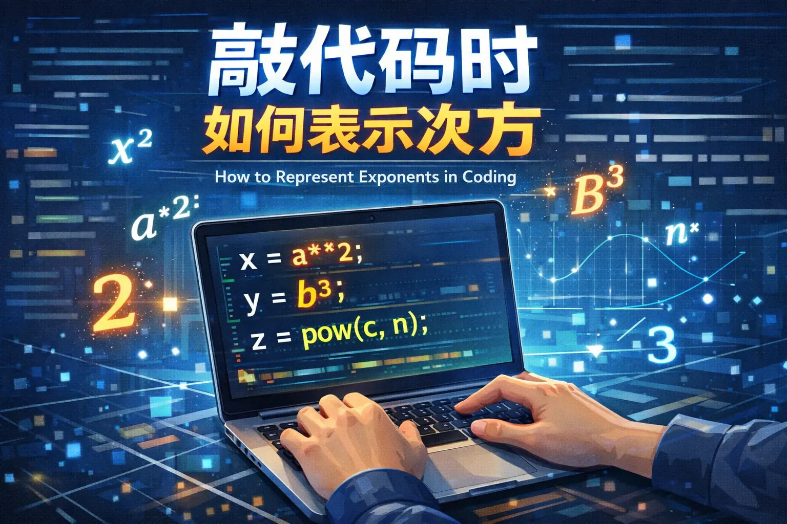 敲代码时如何表示次方