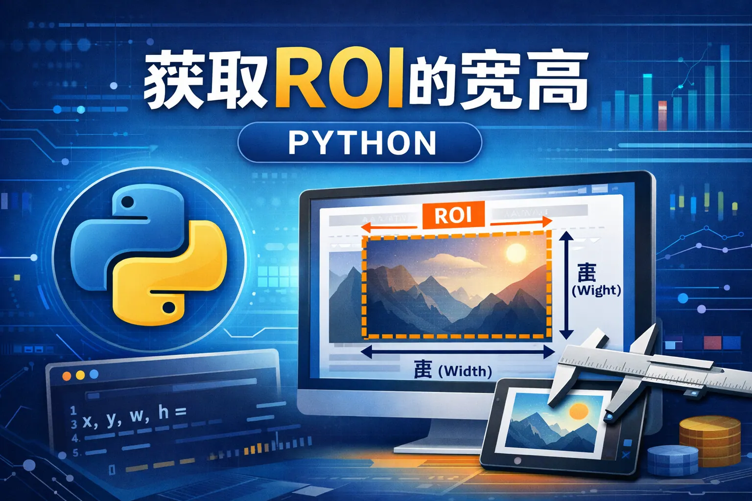 获取ROI的宽高 python